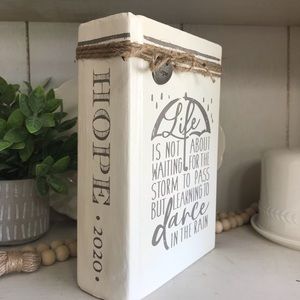 Handcrafted Distressed Painted Book